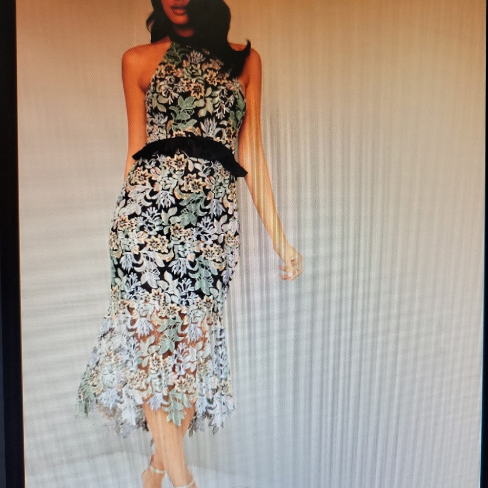 NWT Chi Chi London JAEINA Halter Midi Dress - Size 6